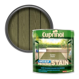 Cuprinol Anti-slip Decking Stain Golden Maple 2.5ltr Cuprinol Anti-slip Decking Stain Golden Maple 2.5ltr