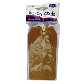 County Tie On Labels Manilla 10s