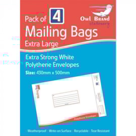 Owl Brand Mailing Bags 430x500mm 4s Owl Brand Mailing Bags 430x500mm 4s
