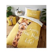 Giraffe Duvet Set Yellow Double (BD/47392/W/DQS/YE)