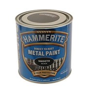 Hammerite Smooth Paint Black 250ml (5084863)