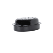 Wham Enamel 0.6mm Oval Roaster Black (54271)