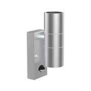 Kosnic Swimley Twin Sensor Wall Light Stainless Steel (SWIR/S)