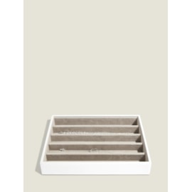 Classic 5 Section Necklace Stacker White