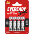 Eveready Super Zinc Aa Batteries 4s