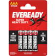 Eveready Super Zinc AAA Batteries 4s