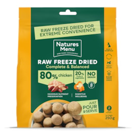 Natures Menu Complete Freeze Dried 80/20 Dog Food Chicken 250g Natures Menu Complete Freeze Dried 80/20 Dog Food Chicken 250g