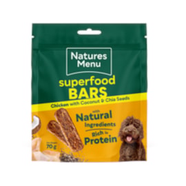 Natures Menu Superfood Bar Chicken With Coconut & Chia Seeds 70g Natures Menu Superfood Bar Chicken With Coconut & Chia Seeds 70g