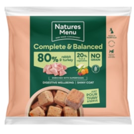 Natures Menu 80/20 Rabbit & Turkey Nuggets 1Kg (Frozen)