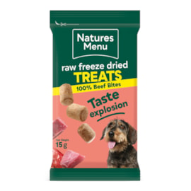 Natures Menu Raw Freeze Dried Treats Beef Bites 15g Natures Menu Raw Freeze Dried Treats Beef Bites 15g