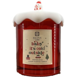 Baltus Candle With Snowman Lid Winter Spice 10x8.8 Baltus Candle With Snowman Lid Winter Spice 10x8.8