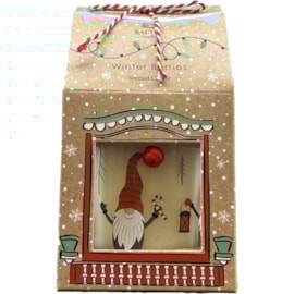 Baltus Elves Candle in House Winter Berries 7x8cm