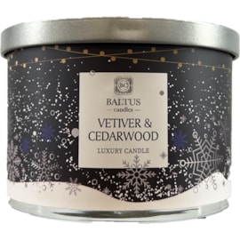 Baltus Luxury 3 Wick Candle Jar Vetiver & Cedarwood 109mm Baltus Luxury 3 Wick Candle Jar Vetiver & Cedarwood 109mm