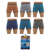 Tom Franks Mens 3 Pack Cotton Trunks Asstd (BR404A)