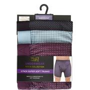 Rjm Mens 3pk Supersoft Trunks Asst (BR429)