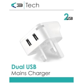 C3 Dual Usb Mains Charger