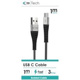 C3 Braided Usb - Type C Cable Blue 1m