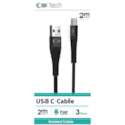 C3 Braided Usb - Type C Cable Black 2m