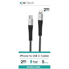 C3 Lightening - Type C Braided Charger Lead 2m