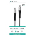C3 Type C - Type C Braided Phone Charger Lead 2m C3 Type C - Type C Braided Phone Charger Lead 2m