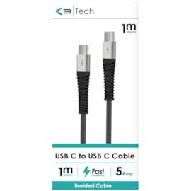C3 Type C - Type C Braided Phone Charger Lead 1m C3 Type C - Type C Braided Phone Charger Lead 1m