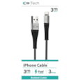 C3 Braided Usb - iphone Lightening Cable Black 3m C3 Braided Usb - iphone Lightening Cable Black 3m