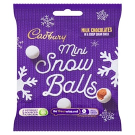 Cadbury Dairy Milk Bag Snowballs 74G Cadbury Dairy Milk Bag Snowballs 74G