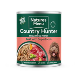 Natures Menu Country Hunter Dog Food Cans Beef 600g