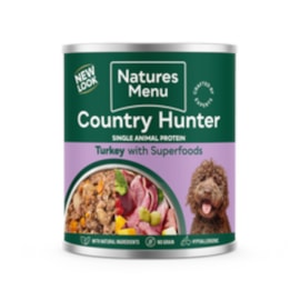 Natures Menu Country Hunter Dog Food Cans Turkey 600g Natures Menu Country Hunter Dog Food Cans Turkey 600g
