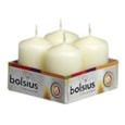 Bolsius Pillar Candles Ivory Tray Of 4 60x40m Bolsius Pillar Candles Ivory Tray Of 4 60x40m