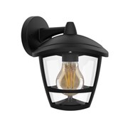 Kosnic Daintree Top Arm E27 Wall Lantern (DAIT-BLK)