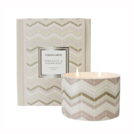 Fired Earth Multi Wick Candle Darjeeling & Damask Rose Large Fired Earth Multi Wick Candle Darjeeling & Damask Rose Large