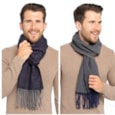 Mens Reversible Scarf With Tassel Mens Reversible Scarf With Tassel
