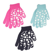 Girls Glow In The Dark Magic Gloves Asst (GL1032)