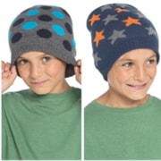Boys Spot & Star Beanie Hat Asst (GL1065)