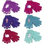 Girls Thermal Magic Gloves With Rubber Print (GL108C)