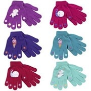 Girls Thermal Magic Gloves With Rubber Print Girls Thermal Magic Gloves With Rubber Print