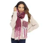 Ladies Pink Check Chunky Scarf (GL854)