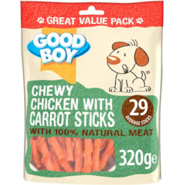 Good Boy Chewy Chicken with Carrot Sticks Dog Treats 320g Good Boy Chewy Chicken with Carrot Sticks Dog Treats 320g