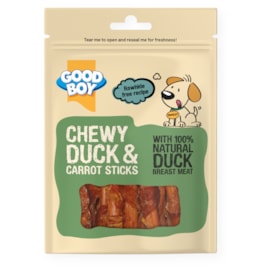 Good Boy Chewy Duck with Carrot Sticks Dog Treats 90g Good Boy Chewy Duck with Carrot Sticks Dog Treats 90g