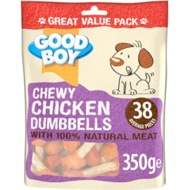 Good Boy Deli Treats Chewy Chicken Dumbbells 350g Good Boy Deli Treats Chewy Chicken Dumbbells 350g