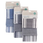 Eco Tea Towels Stripes Asst 3pk (KTS220975)