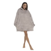 Adults S/touch Flannel Fleece Hoodie Mink (LN320)