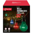 10 Bulb Festoon Lights Multi Coloured
