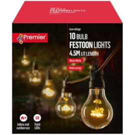10 Bulb Festoon Lights Warm White