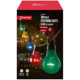 20 Bulb Festoon Lights Multi Coloured 20 Bulb Festoon Lights Multi Coloured