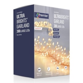 Premier Dec 288 M/a R/gold Ultrabright Garland W/timer W/white