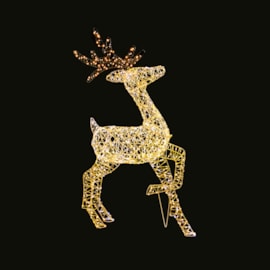 Premier White Metal Flexibrights Reindeer 1.1m Premier White Metal Flexibrights Reindeer 1.1m