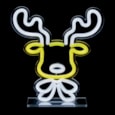 Premier Reindeer Face Table Top Lit Neon Sign 25cm