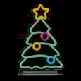 Premier Christmas Tree Table Top Lit Neon Sign 25cm Premier Christmas Tree Table Top Lit Neon Sign 25cm